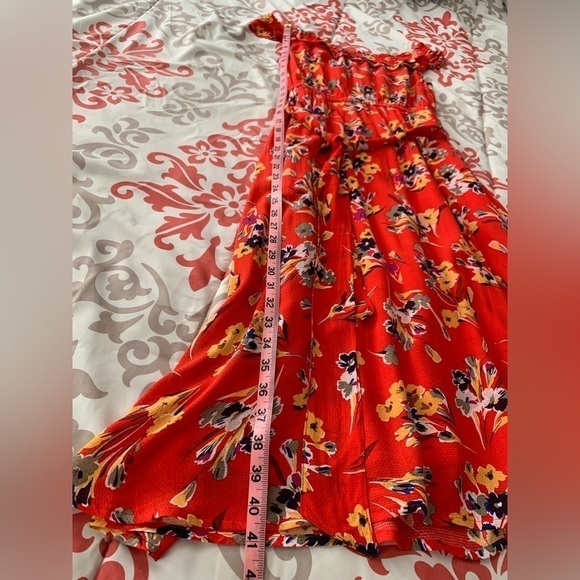 NWT Conversations by Anthropologie Colloquial Off The Shoulder Floral Midi Dress - Picture 13 of 14